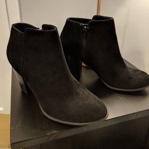Black Suede-like Booties size 10